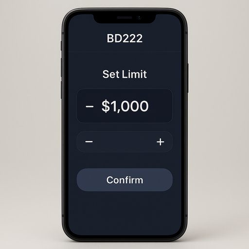 BD222 limit setting screen on phone