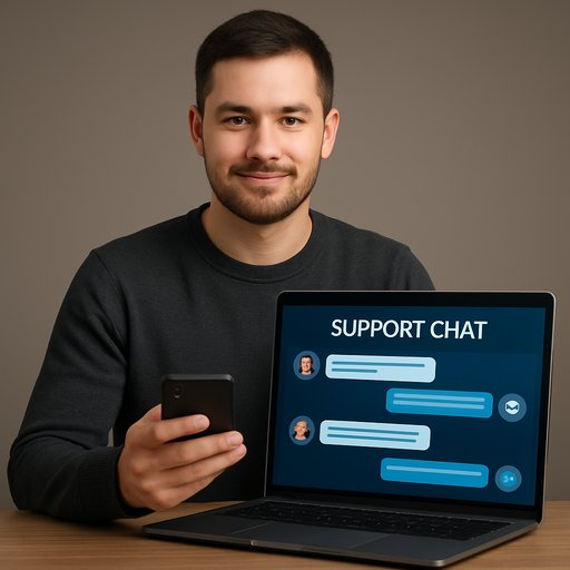 BD222 support chat on screen
