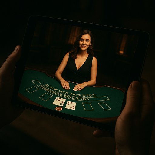 BD222 live-dealer session on tablet