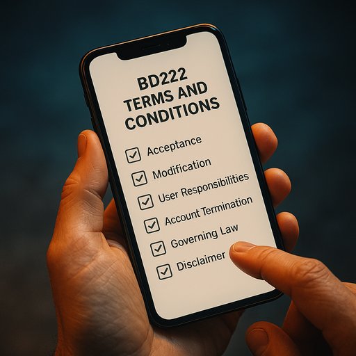 BD222 terms checklist on phone